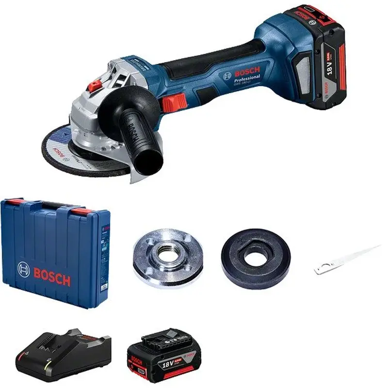 Cordless Angle Grinder | GWS 180-LI WITH 2 X 4.0 AH LI-ION BATTERY