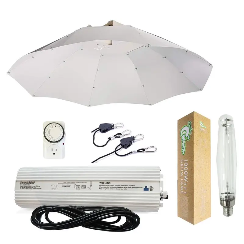 1000-Watt HPS Grow Light System with 42 in. Parabolic Vertical Umbrella Hood Reflector25 / each