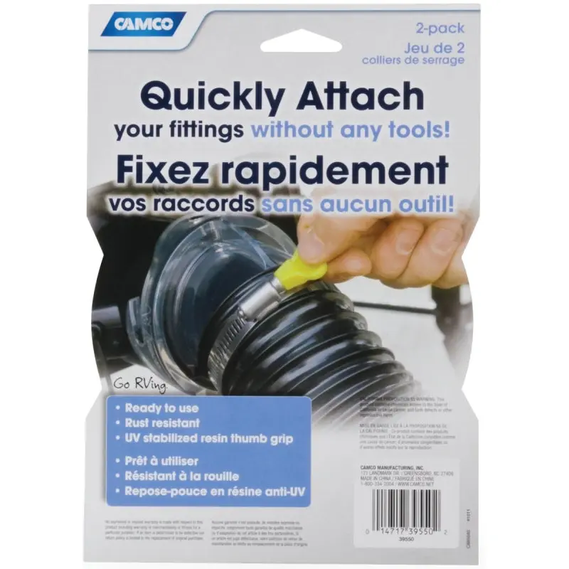 Camco Twist-It 39550 Clamp, Plastic/Resin