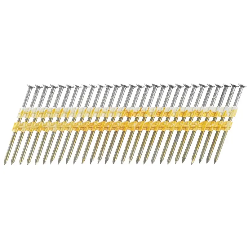 Senco GD25APBSN Collated Nail, 2-1/2 in L, Steel, Bright Basic, Full Round Head, Smooth Shank