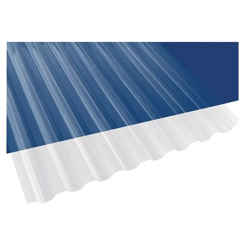 Suntuf 101697 Corrugated Panel, 8 ft L, 26 in W, Greca 76 Profile, 0.032 in Thick Material, Polycarbonate, Clear
