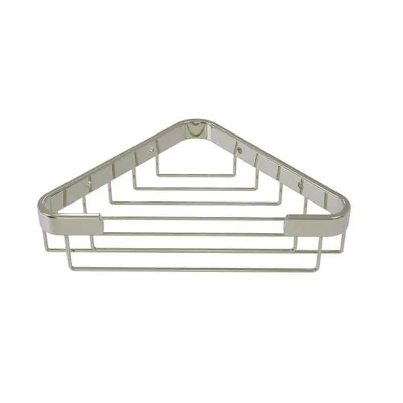 Allied Brass Toiletry Corner Shower Basket in Polished Nickel