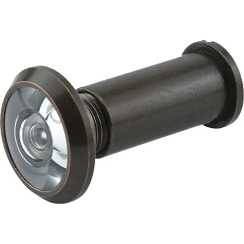 Defender Security U 10313 Door Viewer, 180 deg Viewing, 1-3/8 to 2-1/8 in Thick Door, Solid Brass, Classic Bronze