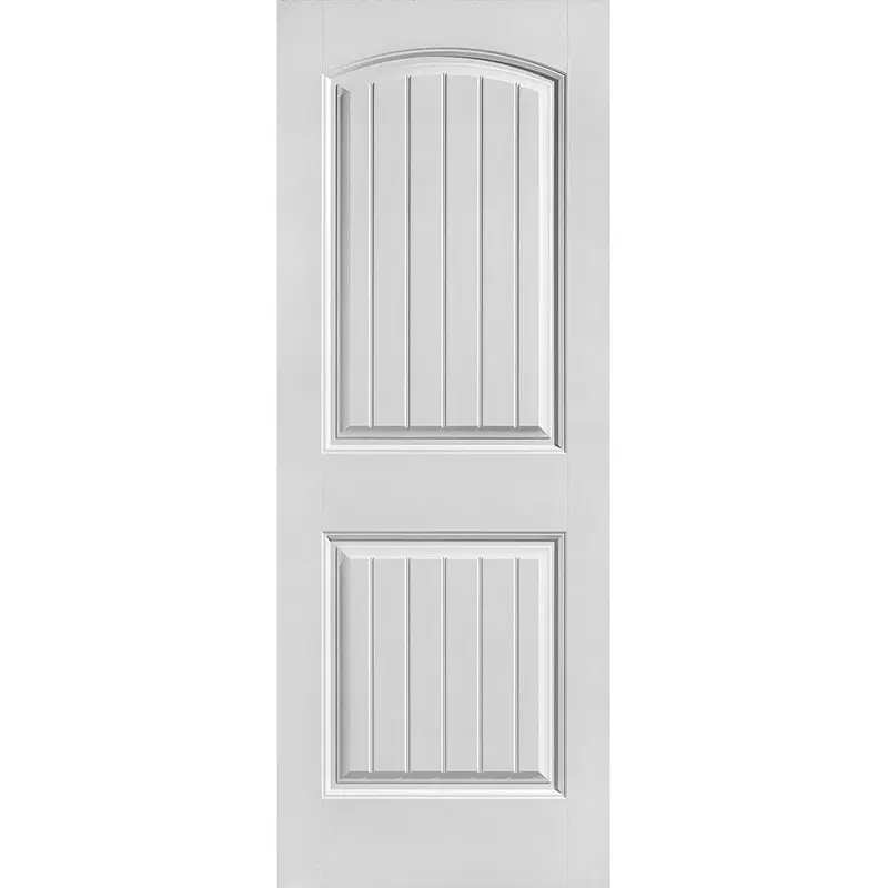 30 in. x 80 in. Solidoor Cheyenne Smooth 2-Panel Camber Top Plank Solid Core Primed Composite Interior Door SlabNo Bore / Primed White / 28 x 80
