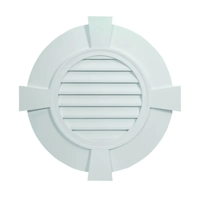 38 in. x 38 in. Round White Polyurethane Weather Resistant Gable Louver Vent7.2 / each