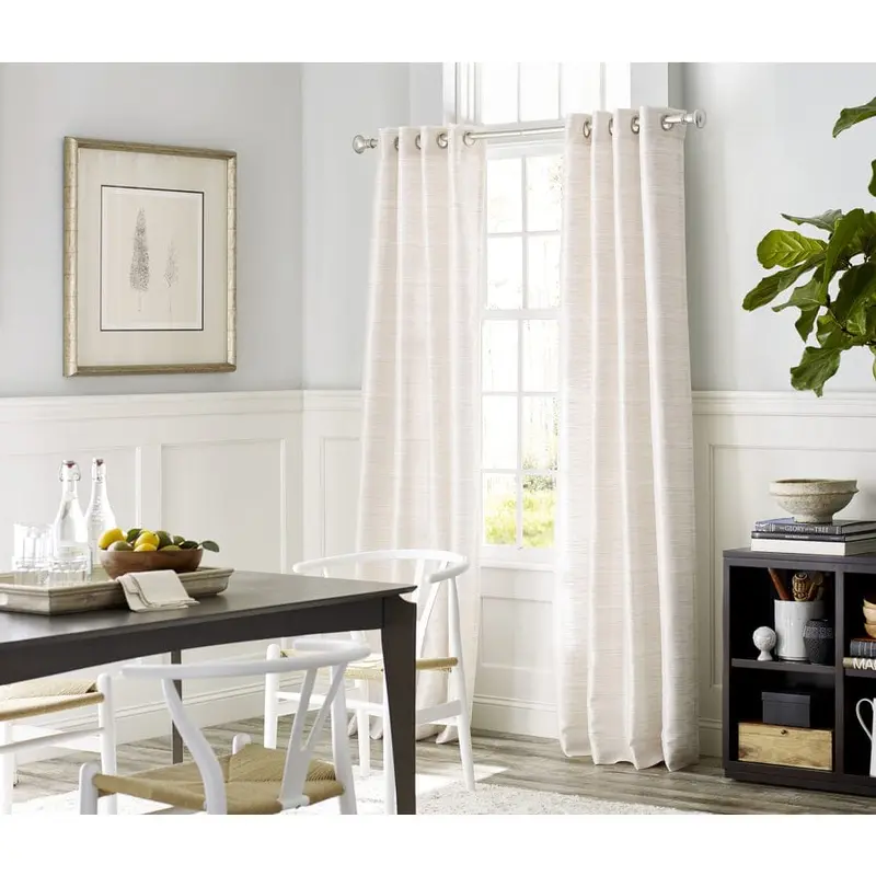 allen   roth allen   roth Bendhal 84 in. L Lined Ivory Curtain Panel
