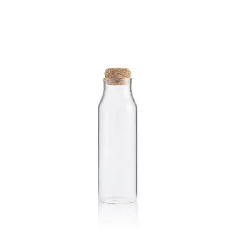 BERKA - Borosilicate Glass Bottle with Cork Lid - 600ml