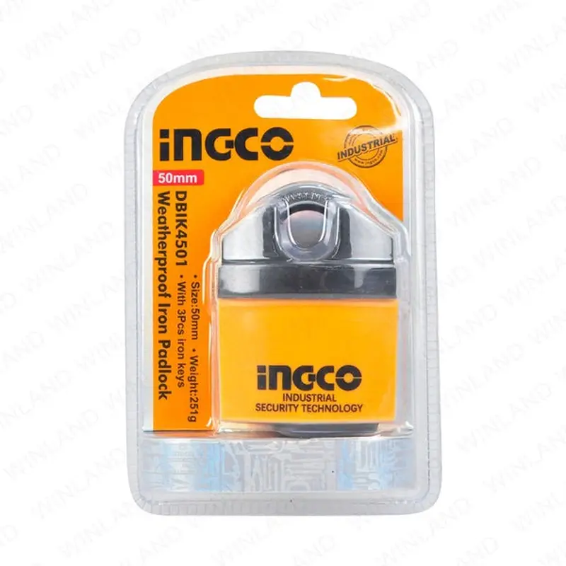 Ingco Weather-Resistant Iron Padlock DBIK4501 50mm