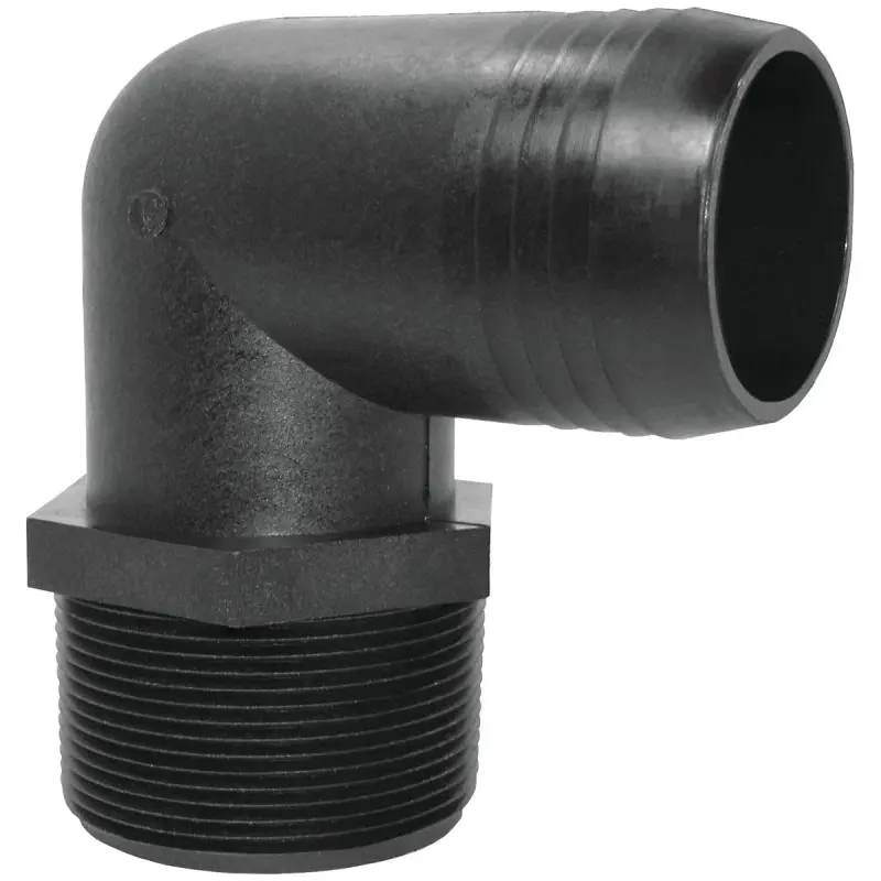 Green Leaf EL112P Hose to Pipe Elbow, Polypropylene, Black