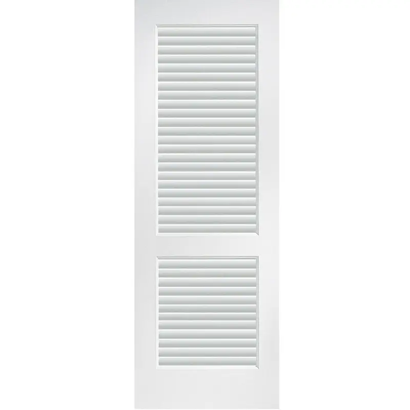 30 in. x 80 in. Primed Composite MDF Full Louver Over Louver Interior Door SlabNo Bore / Primed / 18 x 80