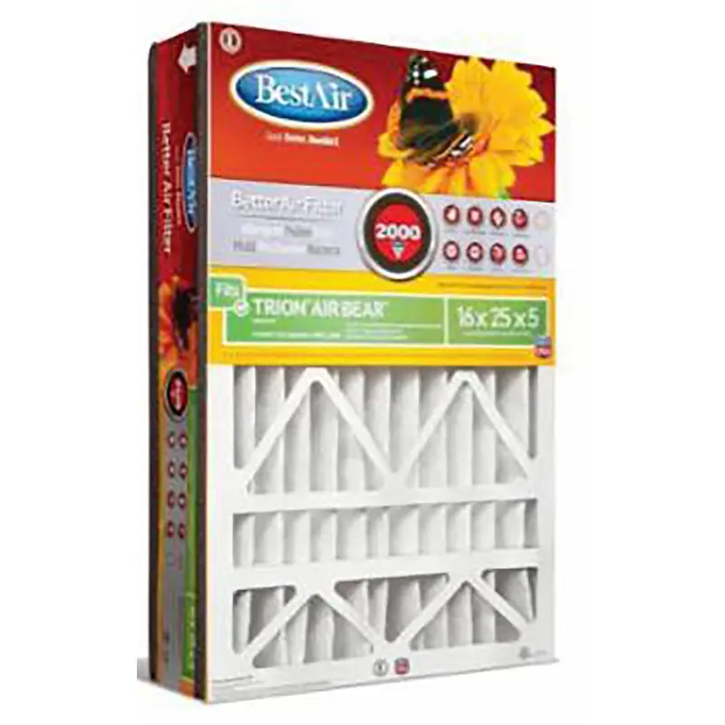 BestAir AB1625-11R Air Filter, 16 in L, 25 in W, 11 MERV, 1000 to 1200 MPR, Cardboard Frame
