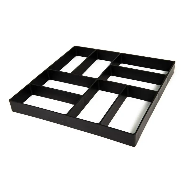 16 in. x 16 in. x 1.5 in. Black Plastic Mold Reusable Concrete Stepping Stone, DIY Paver Pathway Maker17 x 17 / Mold 1 / 2.2