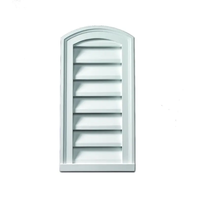 18 in. x 30 in. Round Top White Polyurethane Weather Resistant Gable Louver Vent5 / each