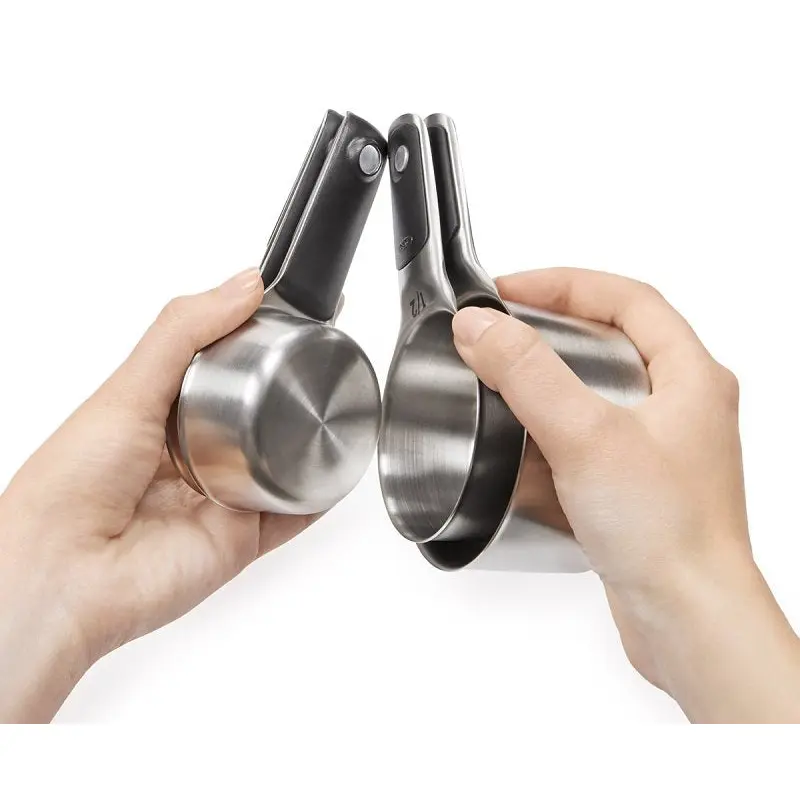 Good Grips 11132000 Measuring Cup Set, Stainless Steel, Black