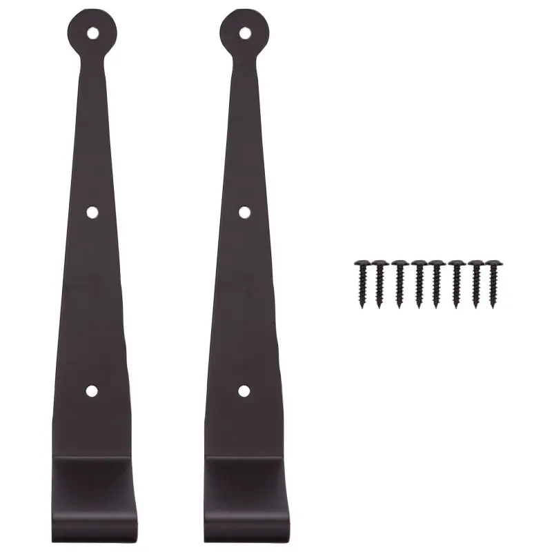 ProSource SH-S03-PS Strap Hinge, 10 in, Black, Screw Mounting