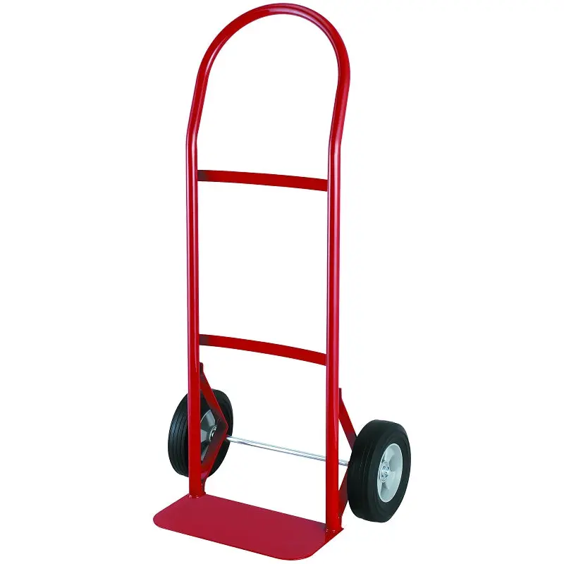 ProSource Hand Truck, 250 lb Weight Capacity, 14 in W x 7 in D Toe Plate, Red