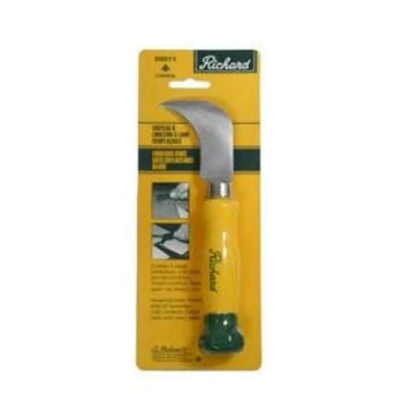 Richard 05511 Long Point Flooring Knife, Chrome Vanadium Steel Blade, Ergonomic Handle, Birchwood Handle