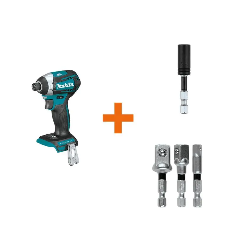 18-Volt LXT Brushless 3-Speed Impact Driver with ImpactXPS Insert Bit Holder and ImpactXPS 3 Pc. Socket Adapter Set3.3 / each