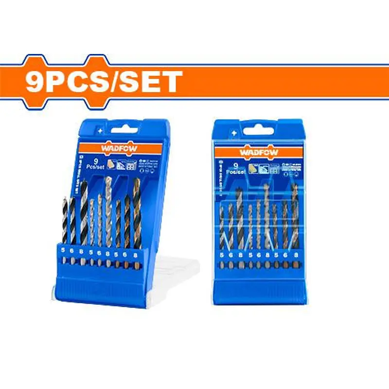 WADFOW 9 Pcs Drill Bits Set