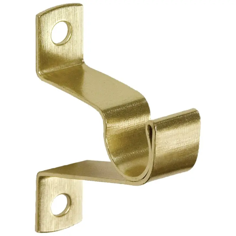 Kenney KN826 Decorative Cafe Rod Bracket, Brass, 2/PK