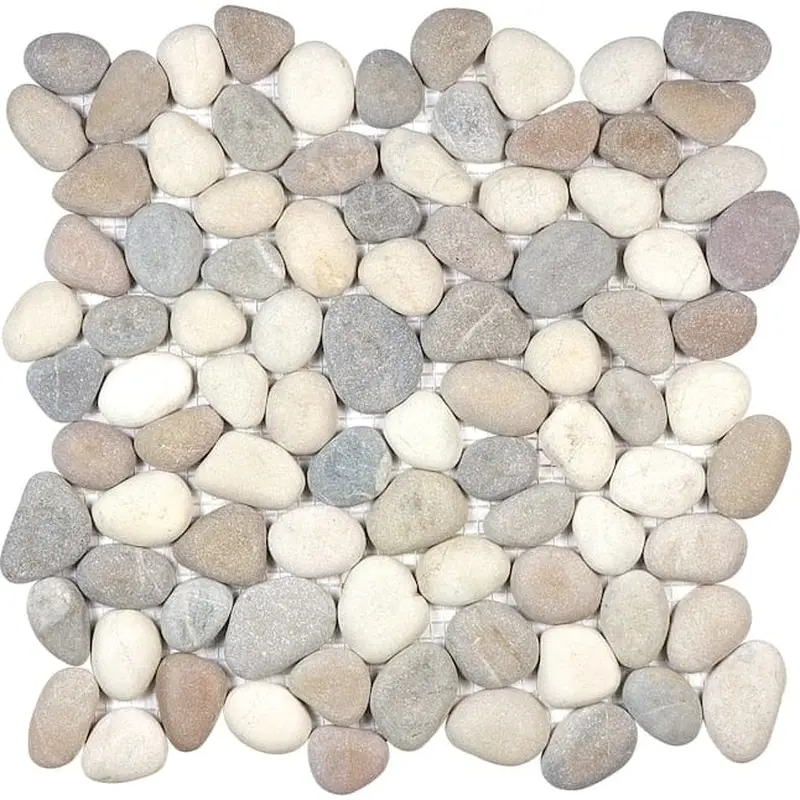 Anatolia Zen Harmony Warm Blend Natural Pebble 12-in x 12-in Matte Natural Stone Quartz Pebble Patterned Floor and Wall Tile (10-sq. ft/ Carton)10 sq.ft./carton