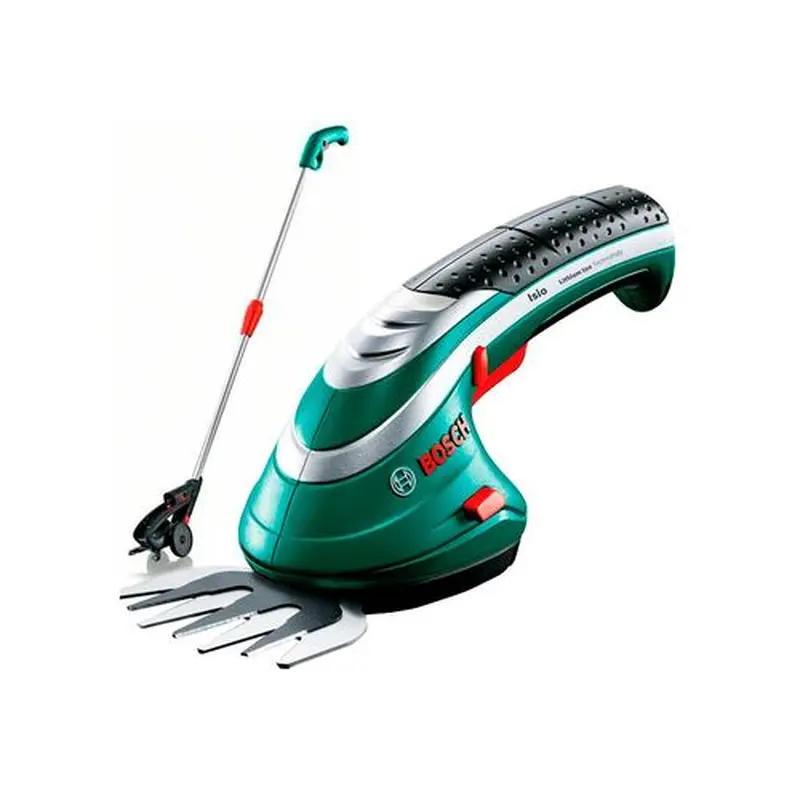 Cordless boxwood and grass shears set with telescopic handle