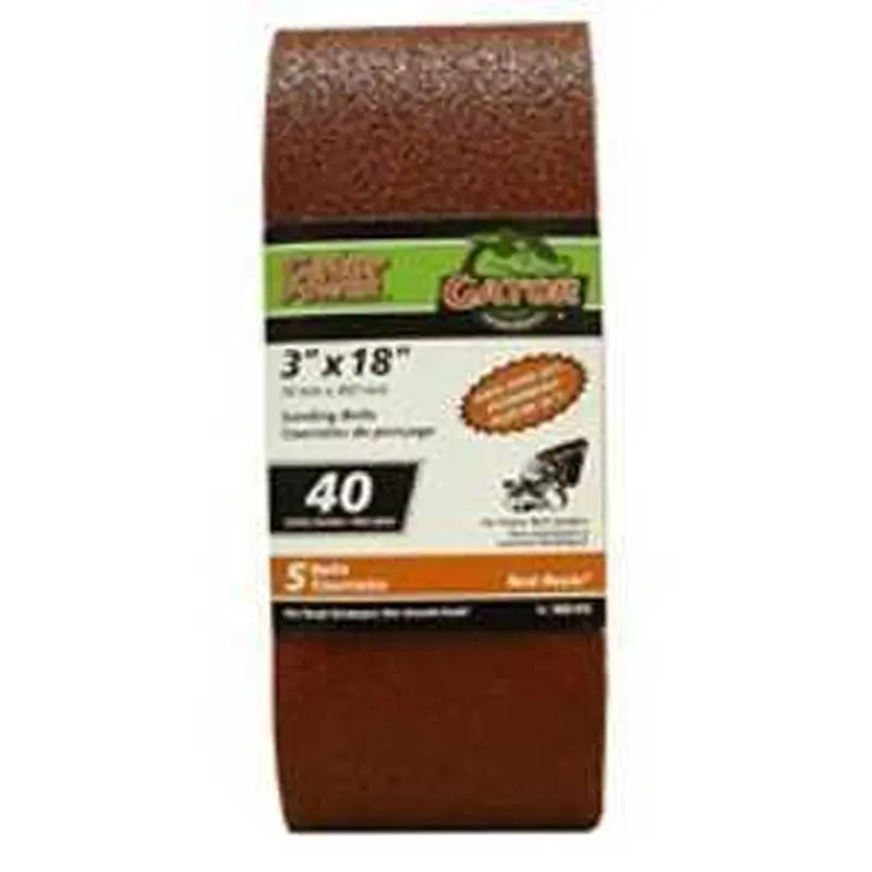 Gator 7035-012 Sanding Belt, 3 in W, 18 in L, 40 Grit, Extra Coarse, Aluminum Oxide Abrasive