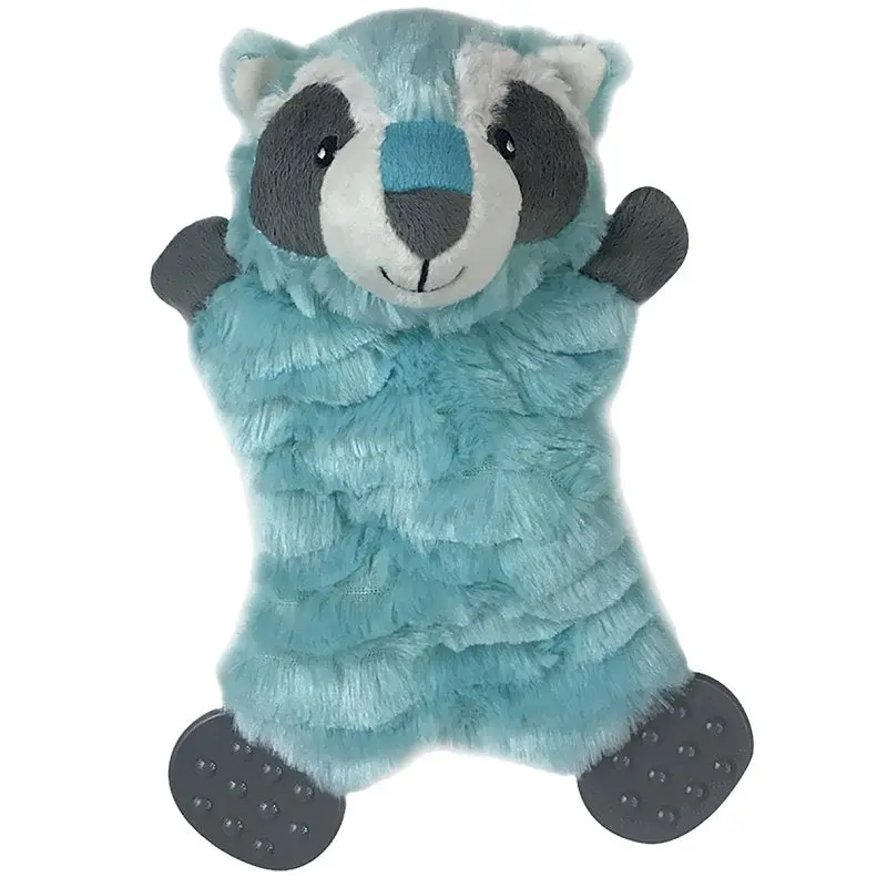 Pet Park Blvd US2206 13 Dog Toy, Flatties Raccoon, Multi-Color
