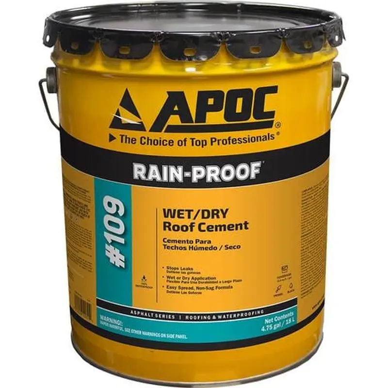 APOC Rain-Proof 4.75-Gallon Fibered Waterproof Cement Roof Sealant