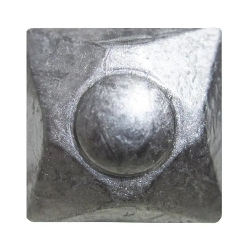 Pewter # 95 Square Dome Nail 80/Box Head Size:13/16" Nail Length:5/8"