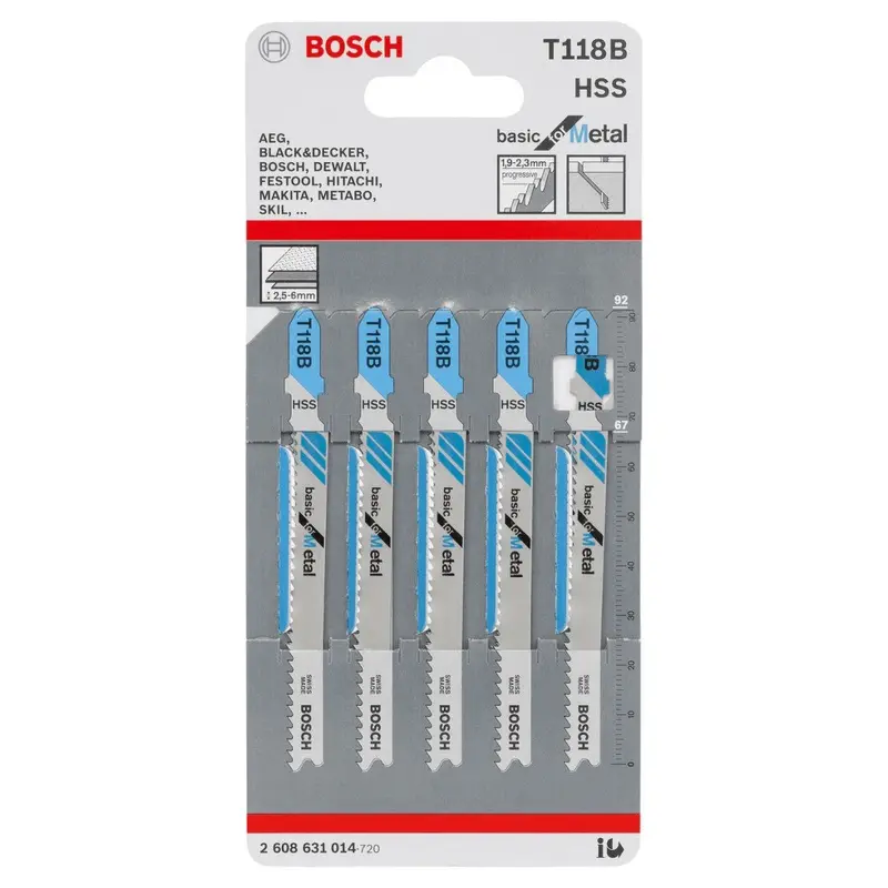 JSB Set T 118B Basic for Metal 92mm 5pcs