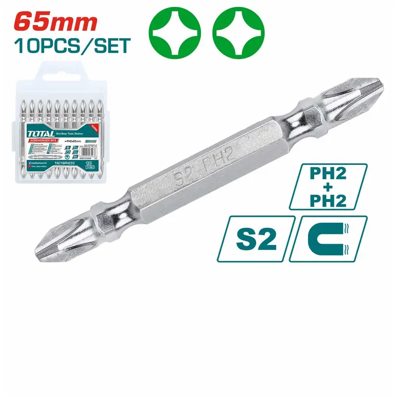 TOTAL TAC16PH233 Screwdriver Bit Set
