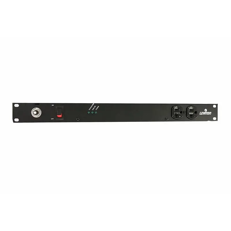12 Outlet NEMA 5-20R Horizontal Rack Mount Surge Protective Power Distribution Unit with NEMA L5-20P Locking Plug, Black7.8 / each
