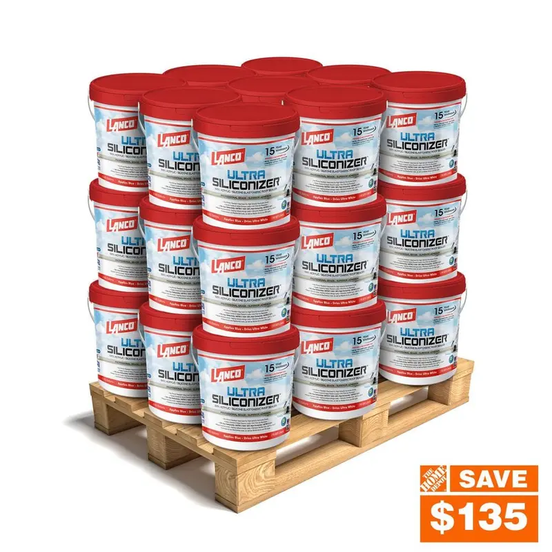 5 Gal. Ultra Siliconizer 100% Acrylic Elastomeric Reflective Roof Coating (Silicone-Modified) (27-Piece)1661 / pallet(unit load)