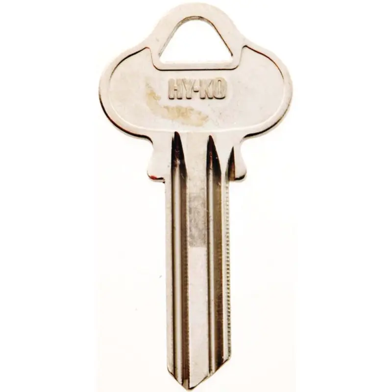 Hy-Ko 11010L1 Key Blank, Brass, Nickel, For: Lockwood Cabinet, House Locks and Padlocks