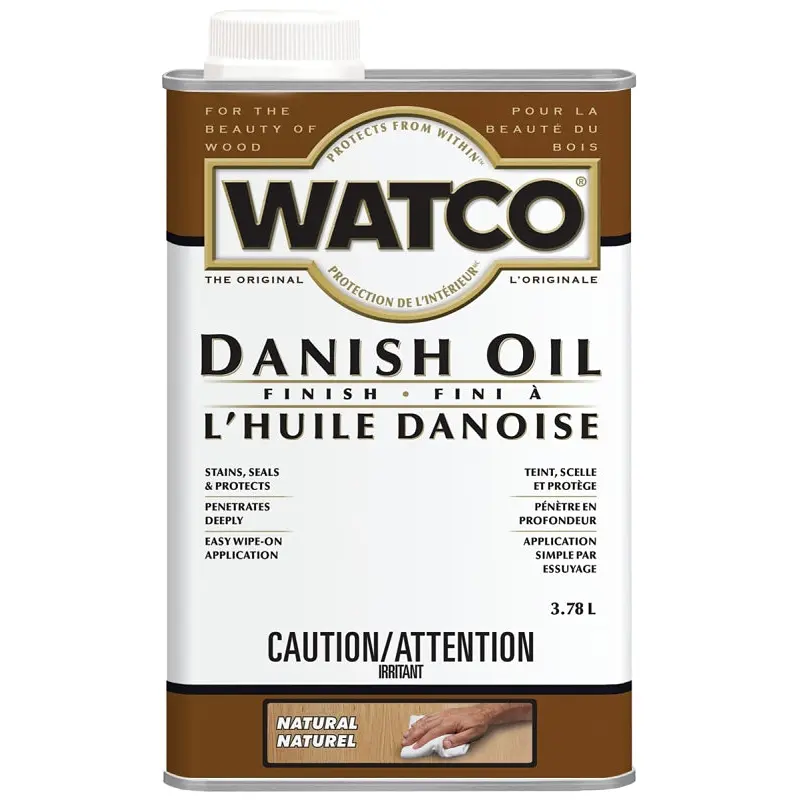 Watco 273590 Danish Oil, Natural, Liquid, 3.78 L