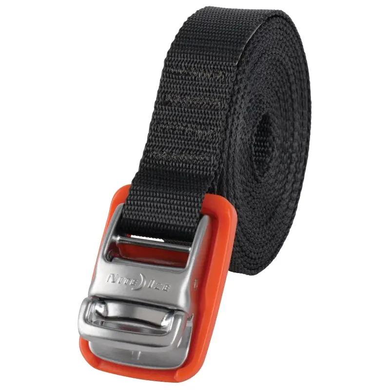 Nite Ize CJWR12-09-R6 Tie-Down Strap, 1 in W, 12 ft L, Polypropylene, Black/Orange, 700 lb