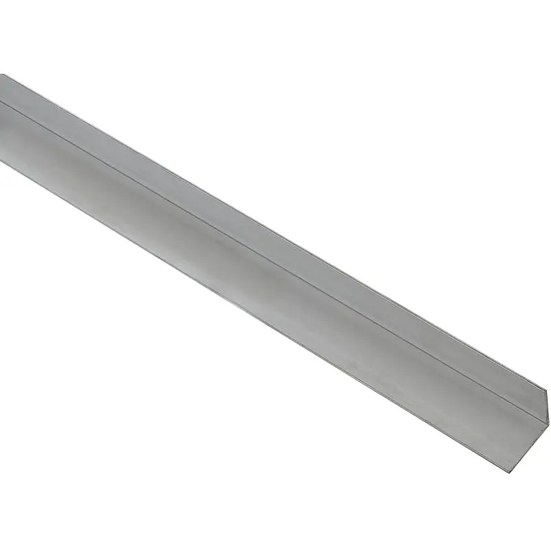 Stanley Hardware 4203BC Series N258-327 Angle Stock, 1-1/2 in L Leg, 96 in L, 1/16 in Thick, Aluminum, Mill
