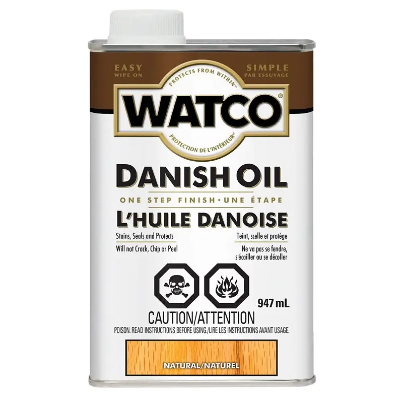WATCO A65741 Danish Oil, Natural, Liquid, 1 qt, Can