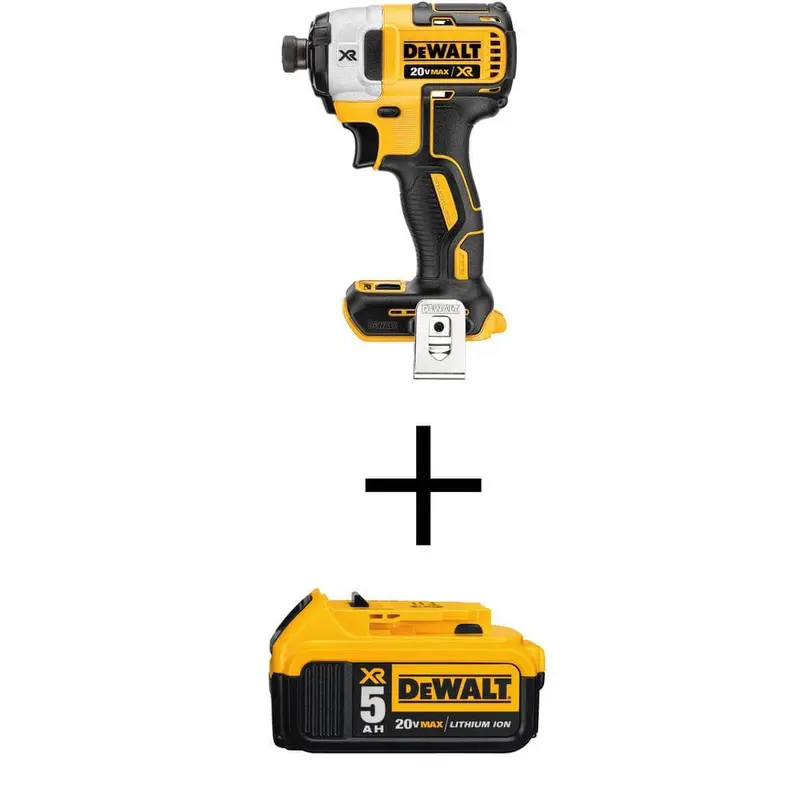 20-Volt MAX XR Li-Ion Cordless Brushless 3-Speed 1/4 in. Impact Driver (Tool-Only) with 20-Volt Li-Ion Battery 5.0Ah2.65 / bundle