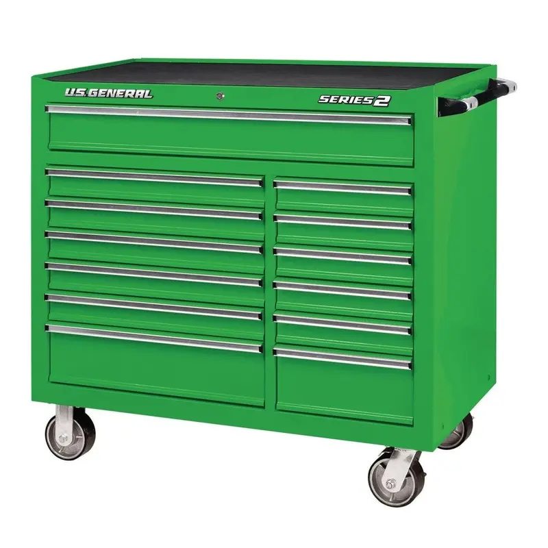 44 in. x 22 In. Double Bank Green Roller Cabinet