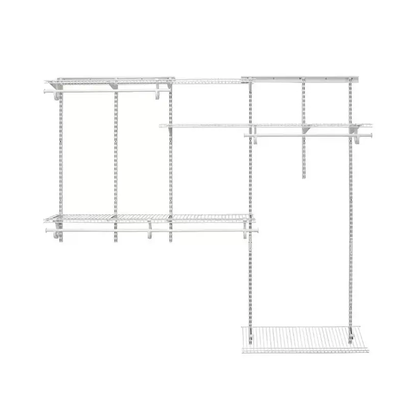 13 in. D x 96 in. W x 78 in. H ShelfTrack 5 ft. - 8 ft. Steel Closet System Organizer Kit with Shoe Shelf