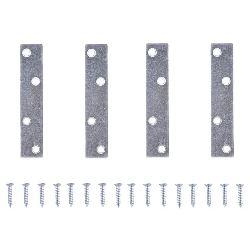 ProSource MP-Z04-C4PS Mending Plate, 4 in L, 7/8 in W, Steel, Screw Mounting