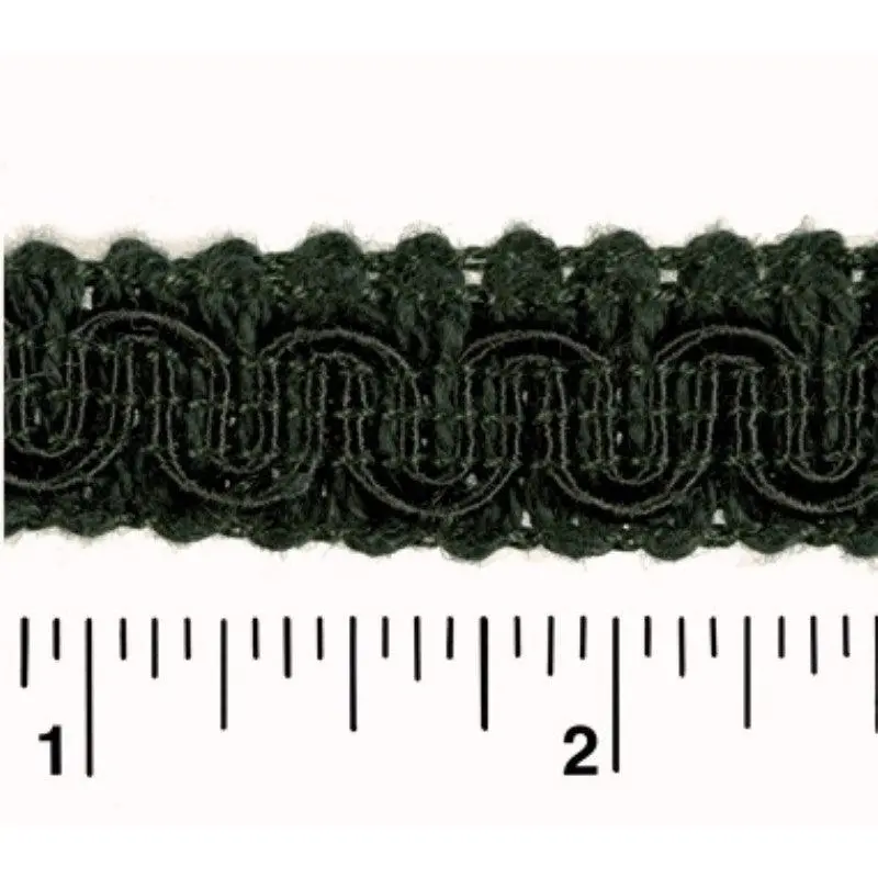 Rayon Scroll Gimp - L52 Black Olive 36 Yards