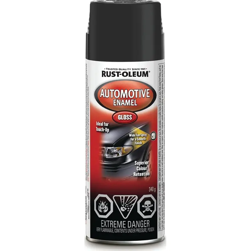 Rust-Oleum Automotive 258409 Automotive Spray Paint, Gloss, Black, 340 g, Can