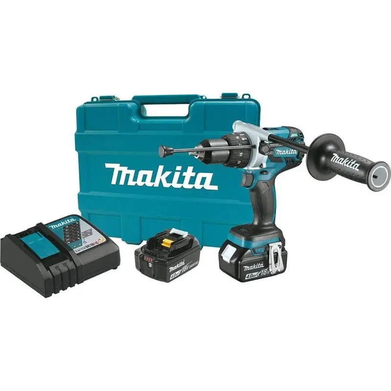 18-Volt LXT Brushless Lithium-Ion 1/2 in. Cordless Hammer Drill Kit with (2) Batteries (4.0Ah), Charger and Hard CaseTool Only / 6.3