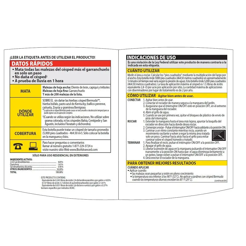 BioAdvanced 704080A Weed and Crabgrass Killer, Liquid, Black/Brown, 32 oz