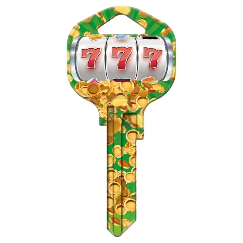 Hy-Ko 15005KW1-LUCK Key Blank, Painted, For: Kwikset KW1, Titan KW10 Keyways