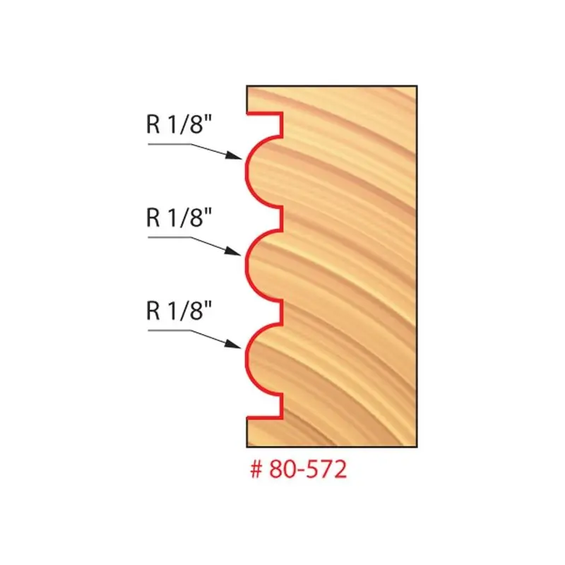 Freud | 80-572 1/8 Radius Triple Beading and Fluting Bit