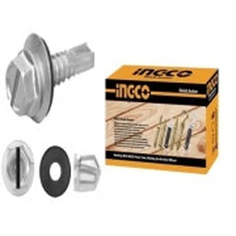 Hex Self Drilling Screw With Rubber Washer ST6.3x50mm (#14x2")